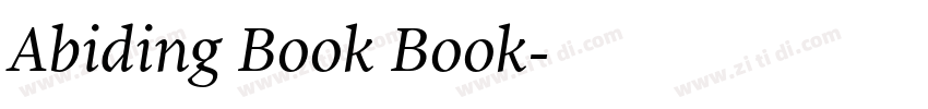 Abiding Book Book字体转换